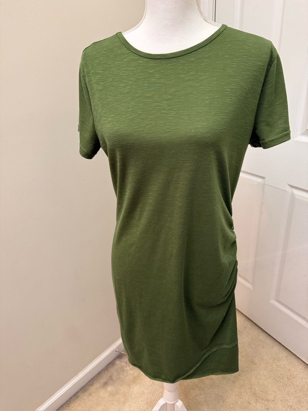 Women’s Olive Green Short Sleeve Dress Top